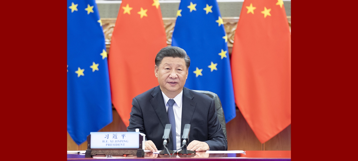 Xi se reúne com líderes da Alemanha e da UE via link de vídeo