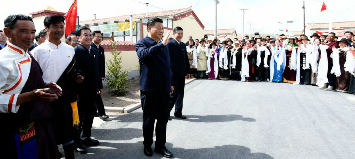 Xi inspeciona distrito de Gangcha em Qinghai