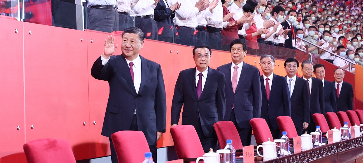 China realiza performance artística para celebrar o centenário do PCC