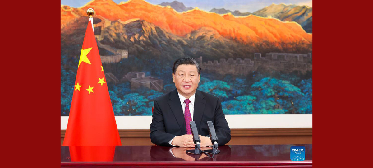 Xi faz discurso na Feira Internacional de Comércio de Serviços da China