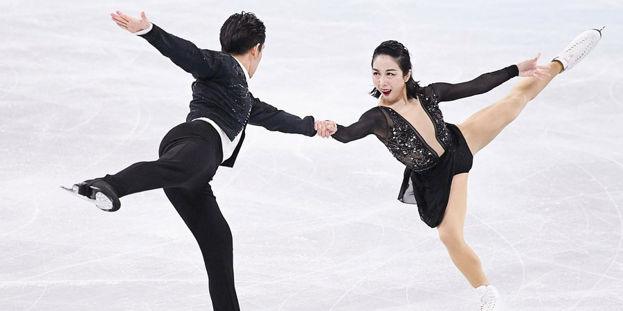 Sui/Han da China conquistam título de duplas de patinação artística nos Jogos Olímpicos de Inverno de Beijing