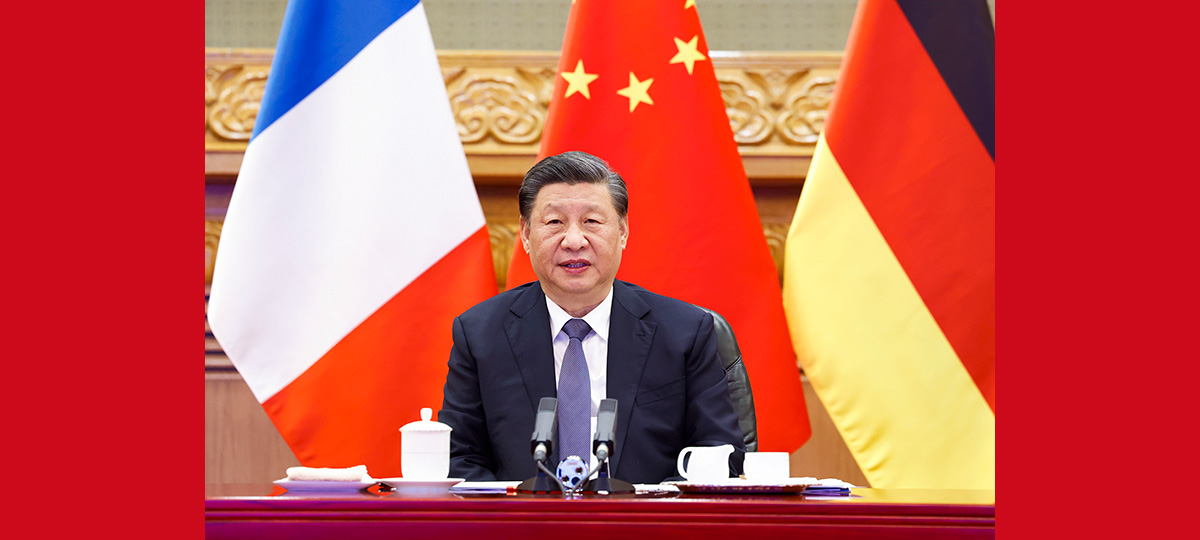 Xi realiza cúpula virtual com líderes da França e da Alemanha