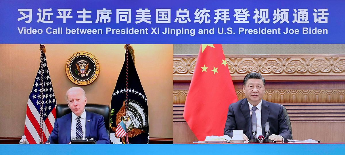 Xi realiza sincera e profunda troca de opiniões com Biden