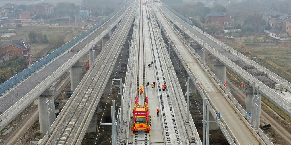 Seguem em andamento as obras da ferrovia de alta velocidade Huzhou-Hangzhou