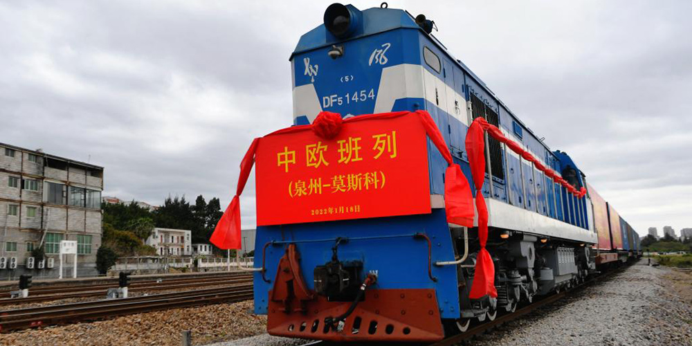 Novo trem de carga liga Quanzhou a Moscou