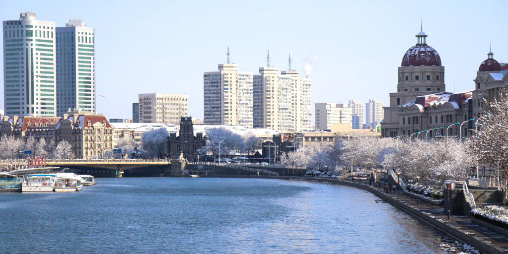 Paisagem de neve em Tianjin