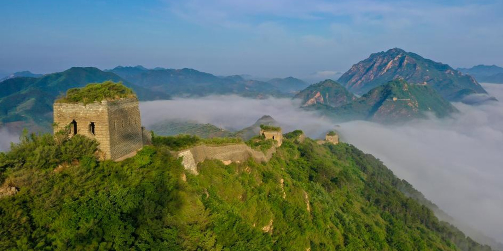 Paisagem da Grande Muralha em Hebei, norte da China