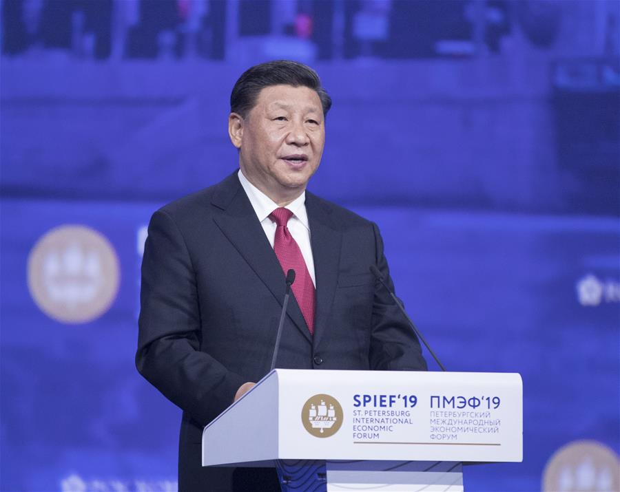 RUSSIA-ST. PETERSBURG-CHINA-XI JINPING-SPIEF-PLENARY SESSION